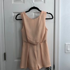 Nude Romper with lace back